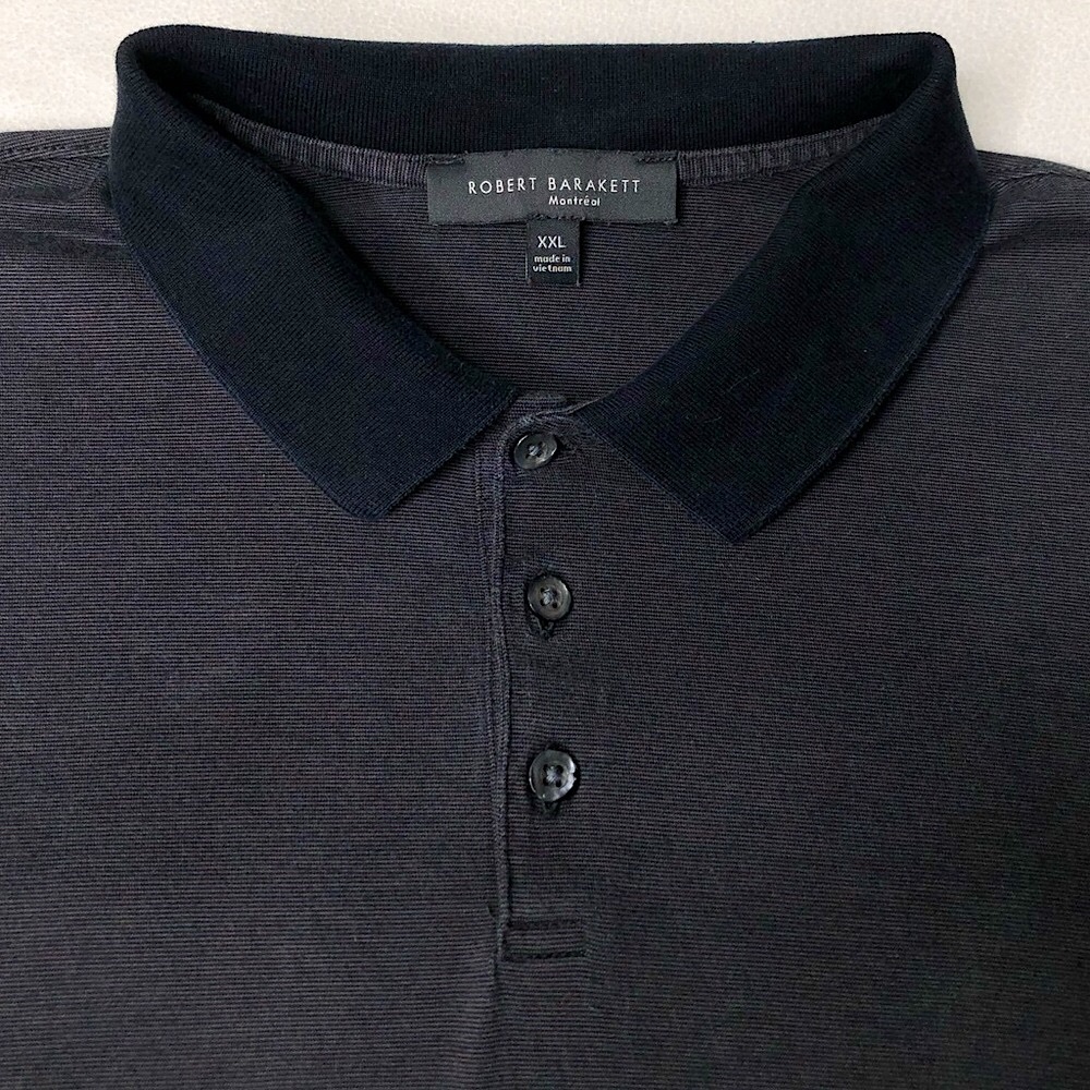 Robert Barakett Men’s Premium Pima Cotton SS Jacquard Polo Shirt Size (XXL) - Picture 8 of 10